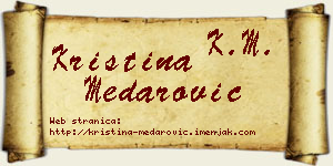 Kristina Medarović vizit kartica